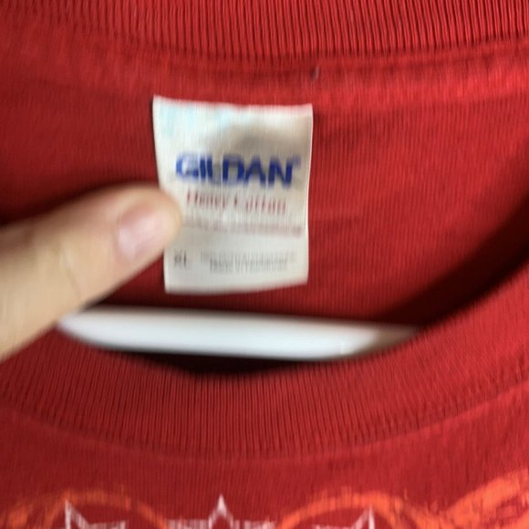 GILDAN Short Sleeve Mens XL America Coat of Arms Design Red - Picture 6 of 7